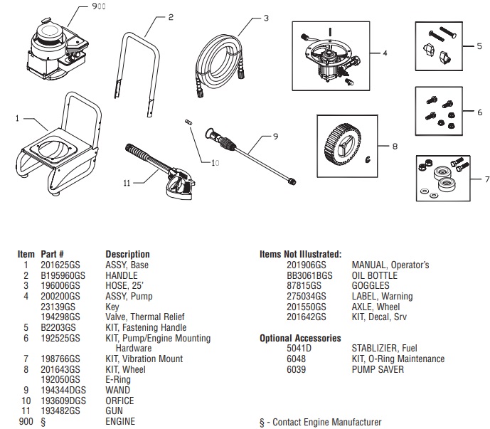 Briggs & Stratton pressure washer model 020290-2 replacement parts, pump breakdown, repair kits, owners manual and upgrade pump.